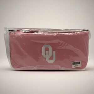 Sandol Oklahoma Sooners OU Pink Gingham Canvas Shoulder Bag 281578 New 10" X 5"
